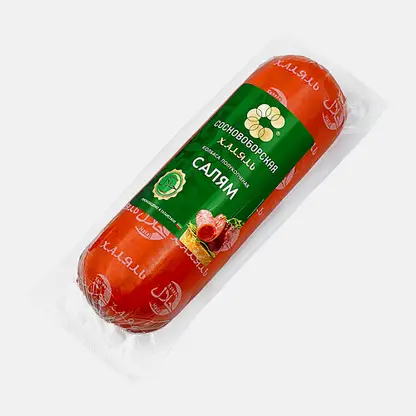 Колбаса Салями полукопченая халяль из мяса птицы Сосновоборская 300г