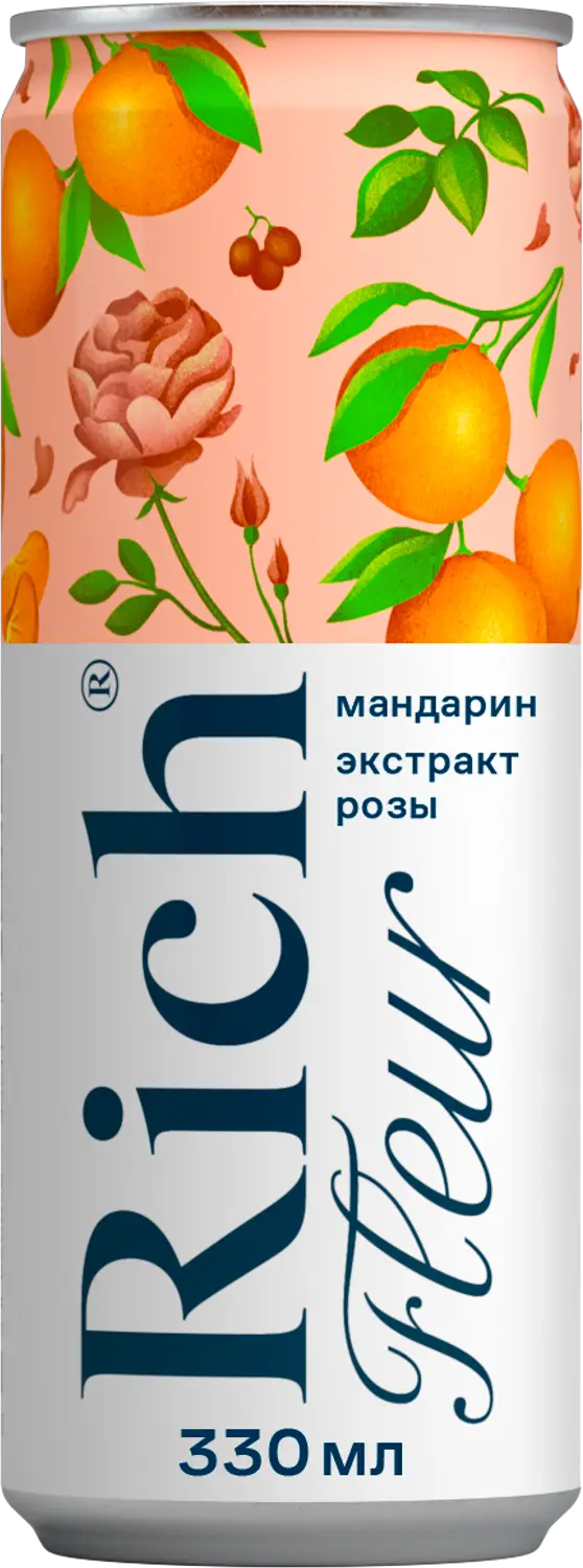 Напиток Rich сокосодержащий виноград лимон мандарин роза 330мл