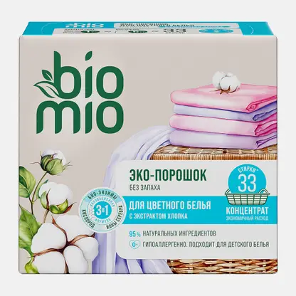 Стиральный порошок Biomio универсальный Colors&Whites 1кг