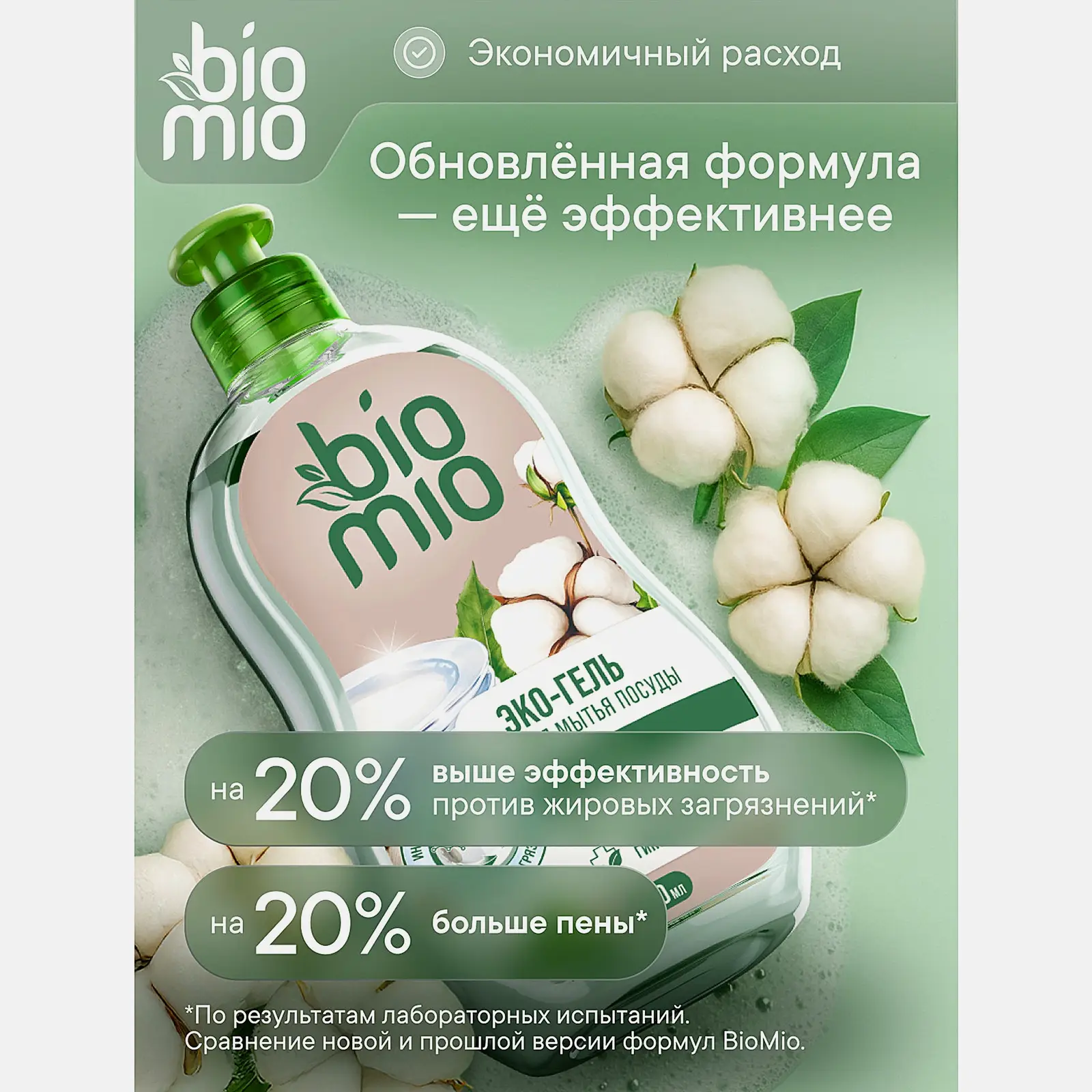 Средство для мытья посуды Biomio без запаха 450мл