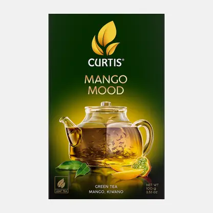 Чай зелёный Curtis Mango Mood с ароматом манго-кивано 100г