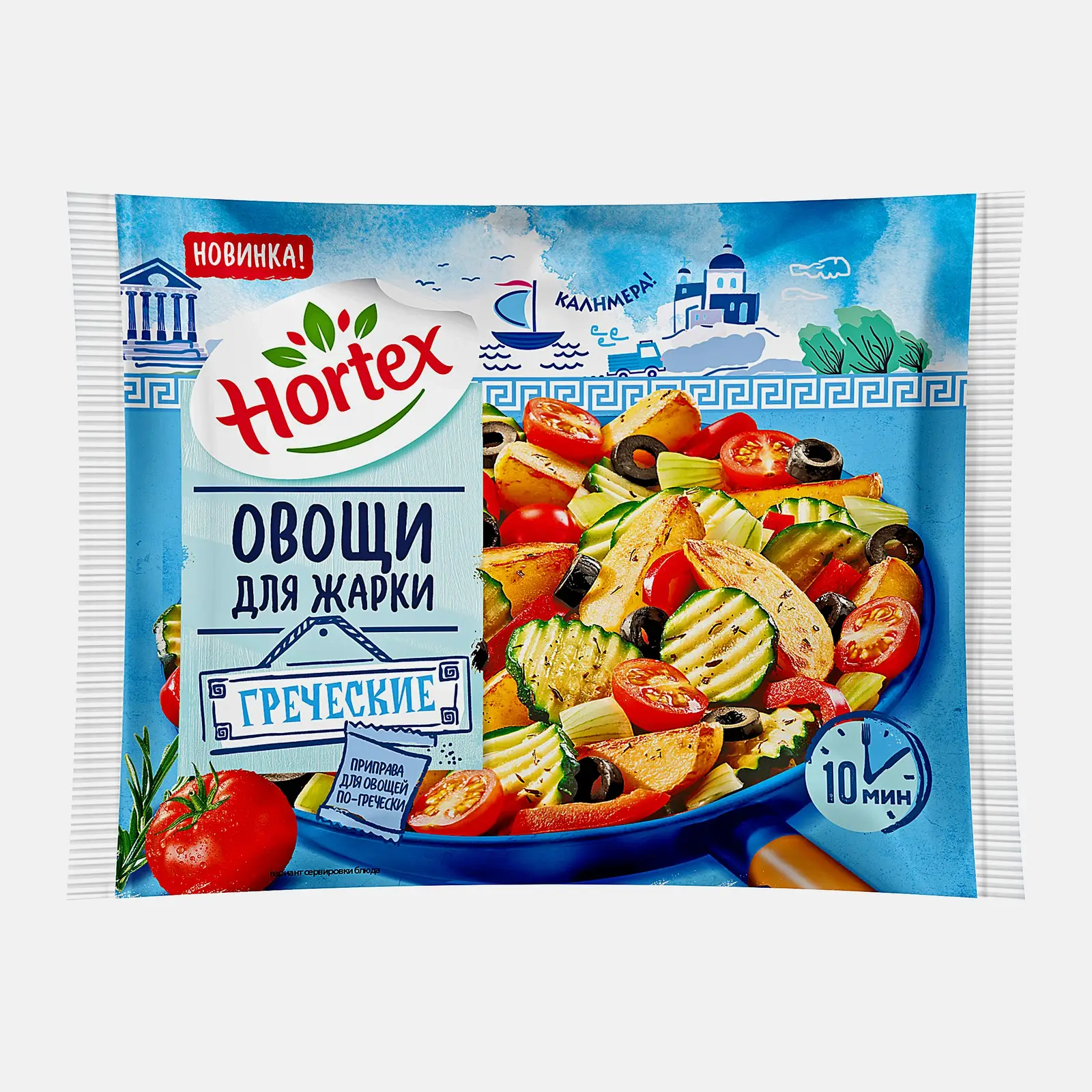 Овощи для жарки Аgama Hortex Греческие быстрозамороженные 400г
