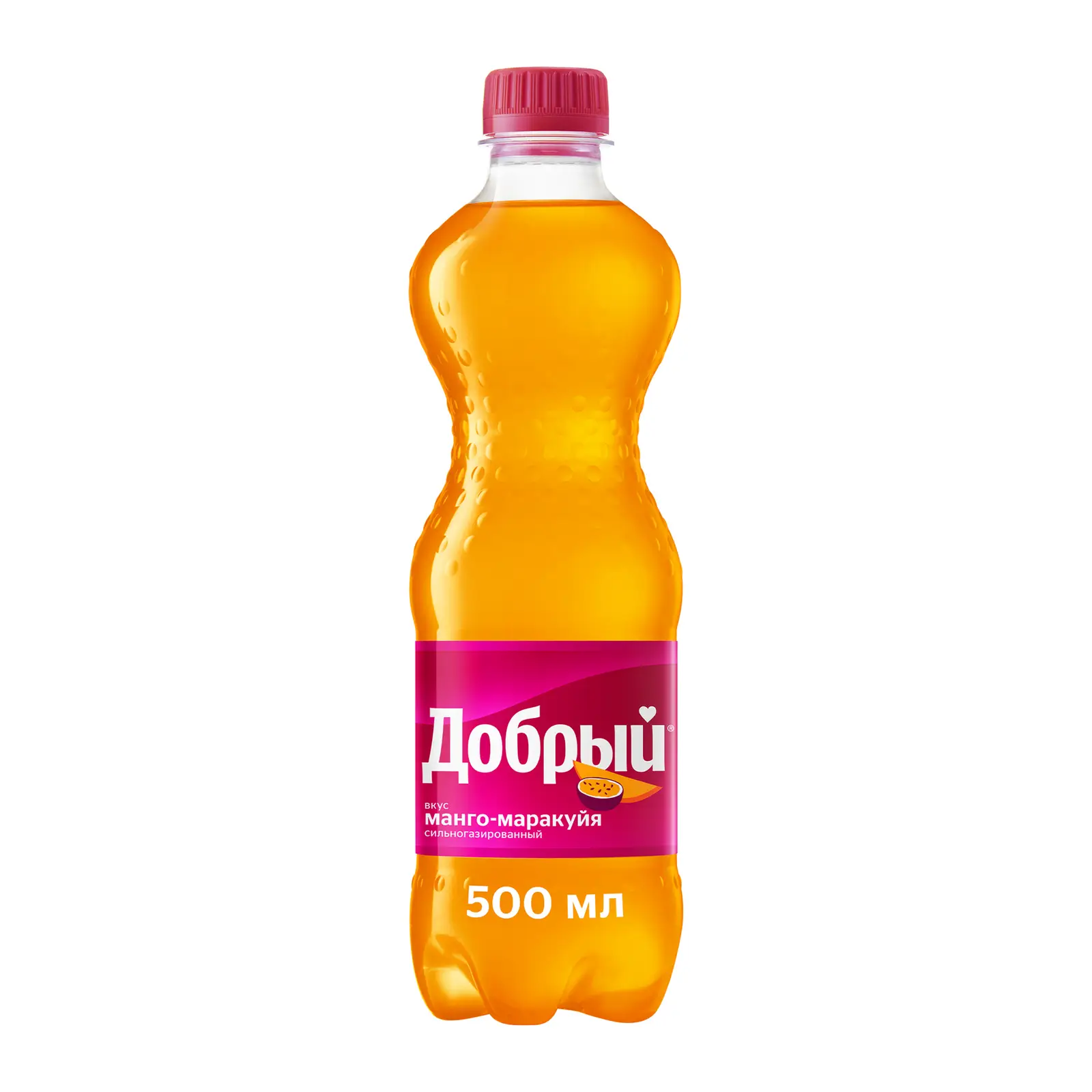 Изображение товара Напиток Добрый Манго-маракуйя 500мл - освежающий газированный напиток