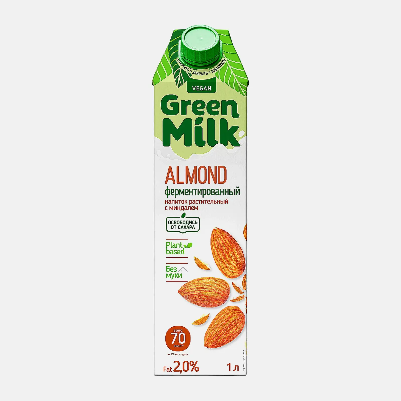 Напиток Green Milk ферментированный ячменно-нутовый миндаль 1л