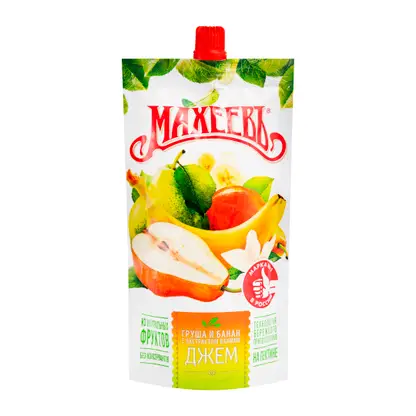 Изображение товара Джем Махеевъ Груша и банан с экстрактом ванили 300г