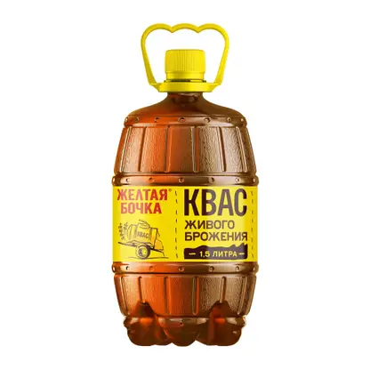 Изображение товара Квас Желтая Бочка светлый фильтрованный 1.5л