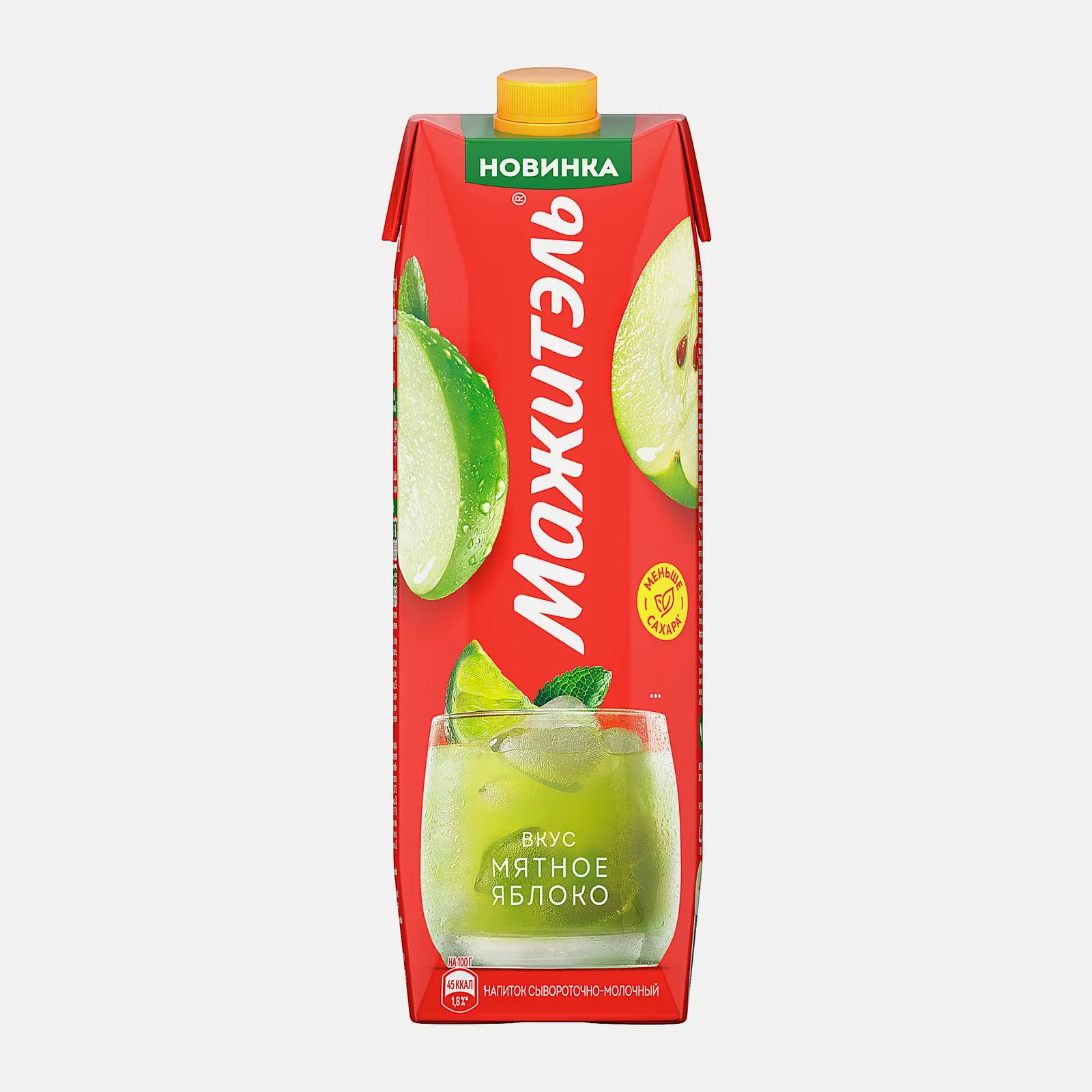 Изображение товара Молочный напиток Мажитэль Neo со вкусом мятное яблоко 950г