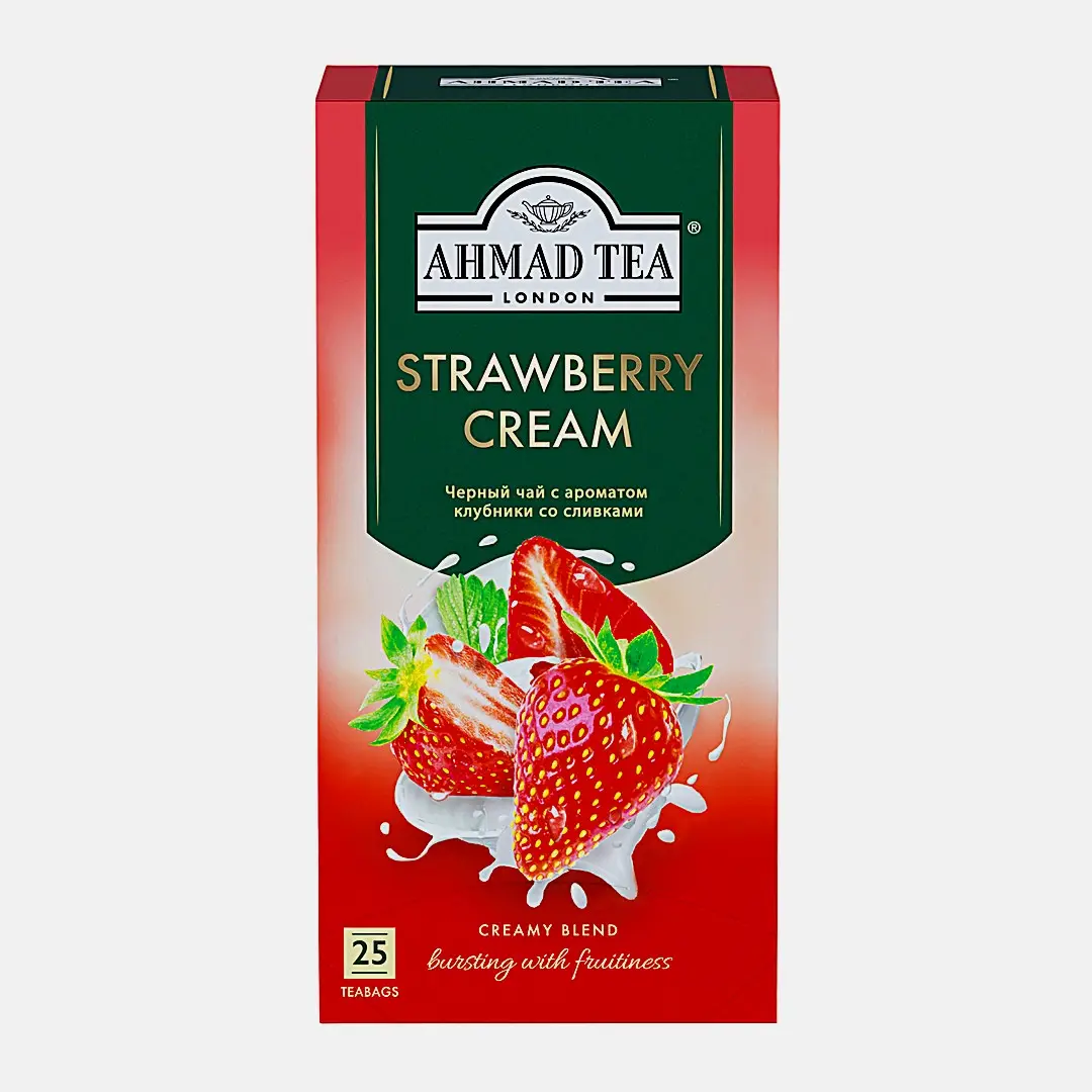 Чай черный Ahmad Tea клубника-сливки 25пак 37.5г