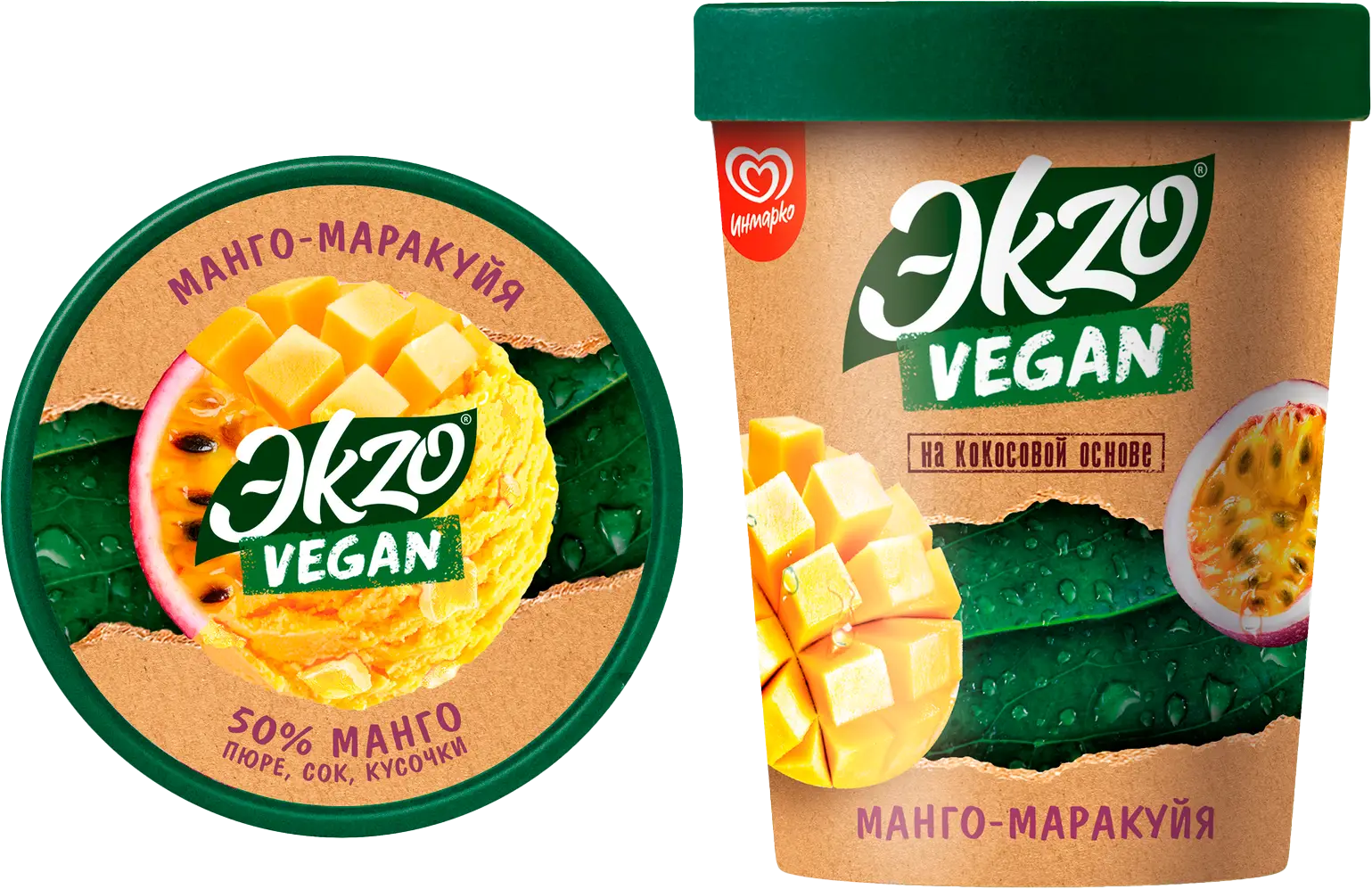 Мороженое Экzо Vegan манго/маракуйя ведро 270г — в каталоге на сайте сети  Магнит | Краснодар