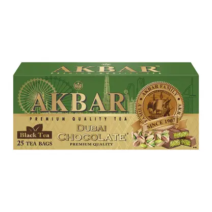 Изображение товара Черный чай Дубайский шоколад Akbar 25пак