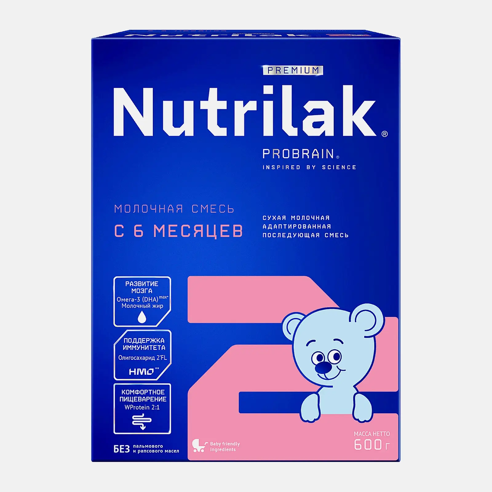 Смесь молочная Nutrilak Premium 2 с 6месяцев 600г