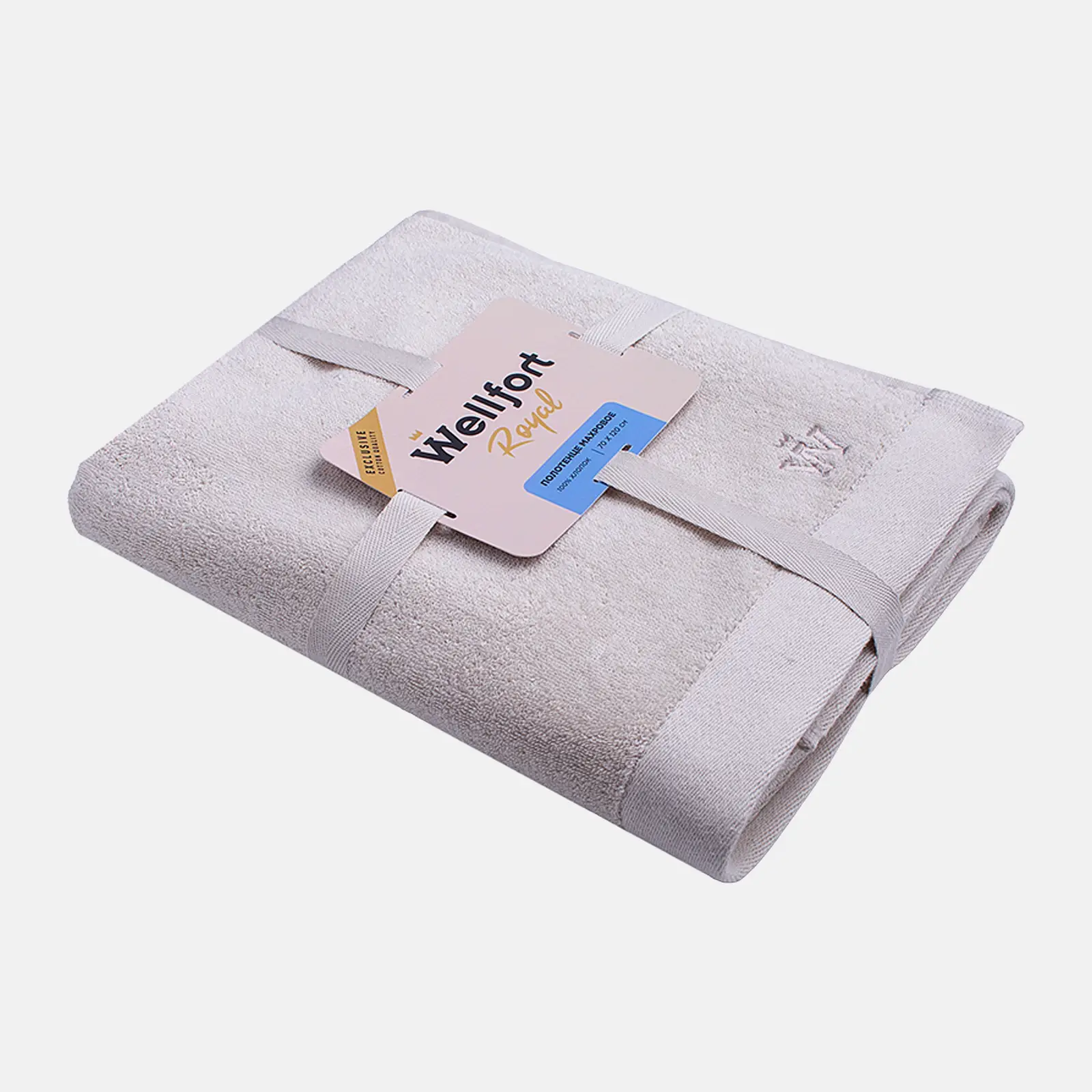Махровое полотенце 70*120см бежевое Royal Wellfort Ramsi
