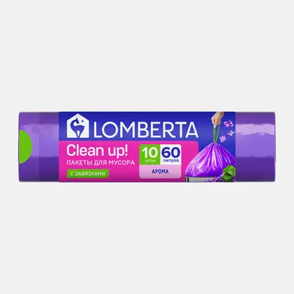 Пакеты для мусора Lomberta Aroma 60л 10шт 15мкм