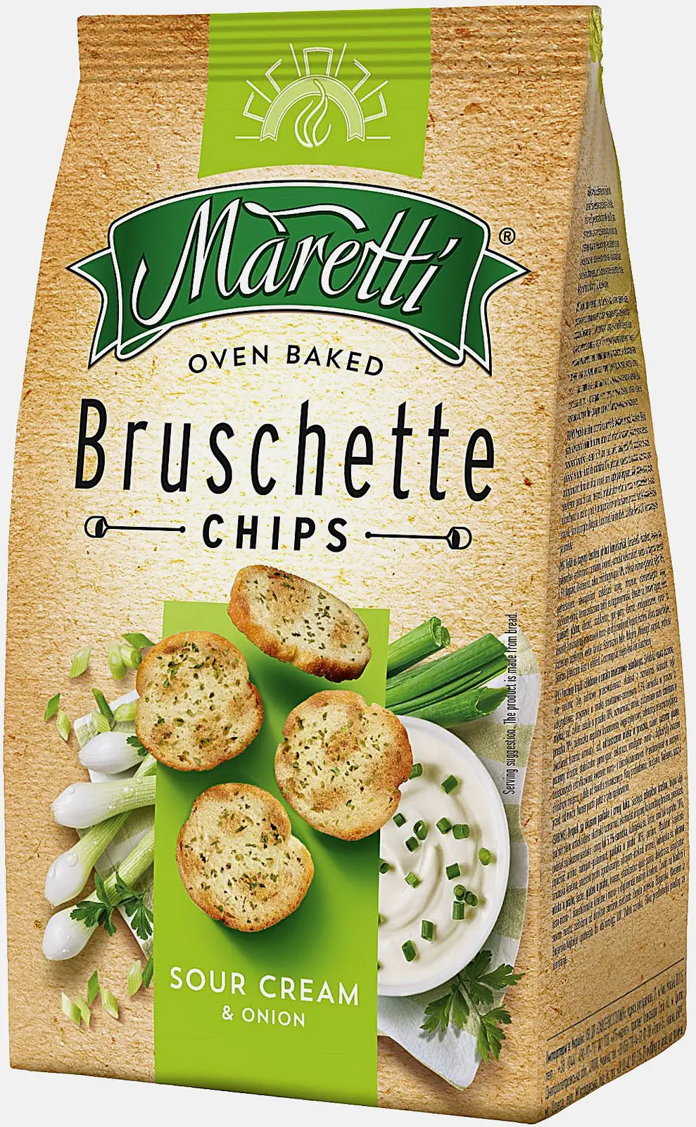 Ломтики хлебные Maretti со вкусом Сметана и Лук 70г Ломтики хлебные Maretti со вкусом Сметана и Лук 70г