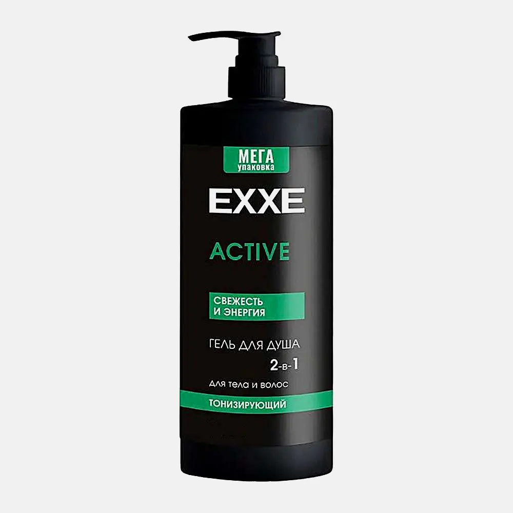 Тонизирующий гель для душа мужской 2в1 Active Exxe 1л
