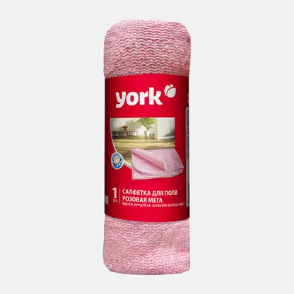 Салфетка для пола York хлопковая розовая Мега 75*100см