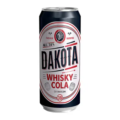 Изображение товара Пивной напиток со вкусом виски и колы Dakota 7% 430мл