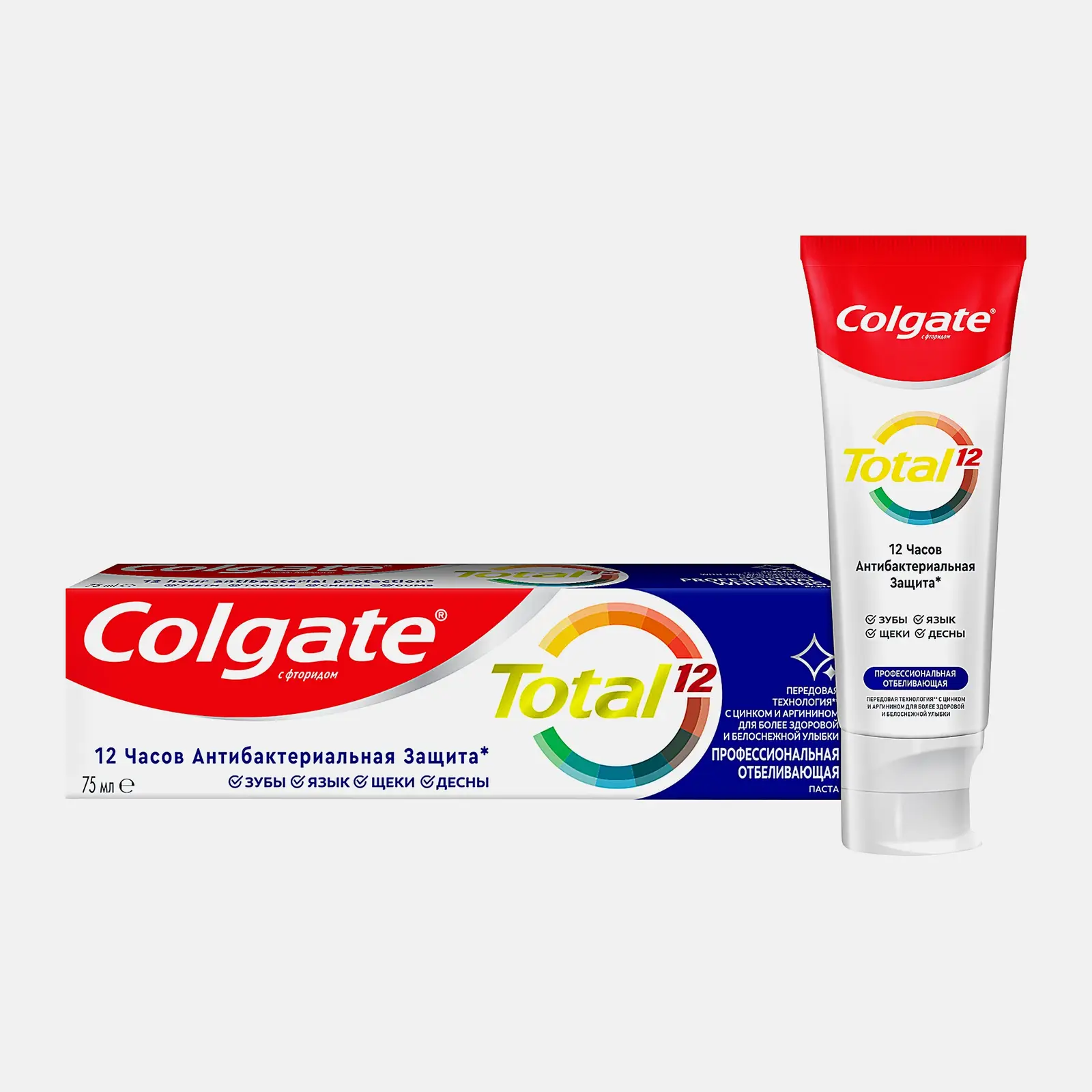 Зубная паста Colgate Total 12 Профессиональная Отбеливающая 75мл
