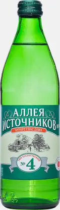 Газированная вода №4 минеральная лечебная Аллея Источников 500мл
