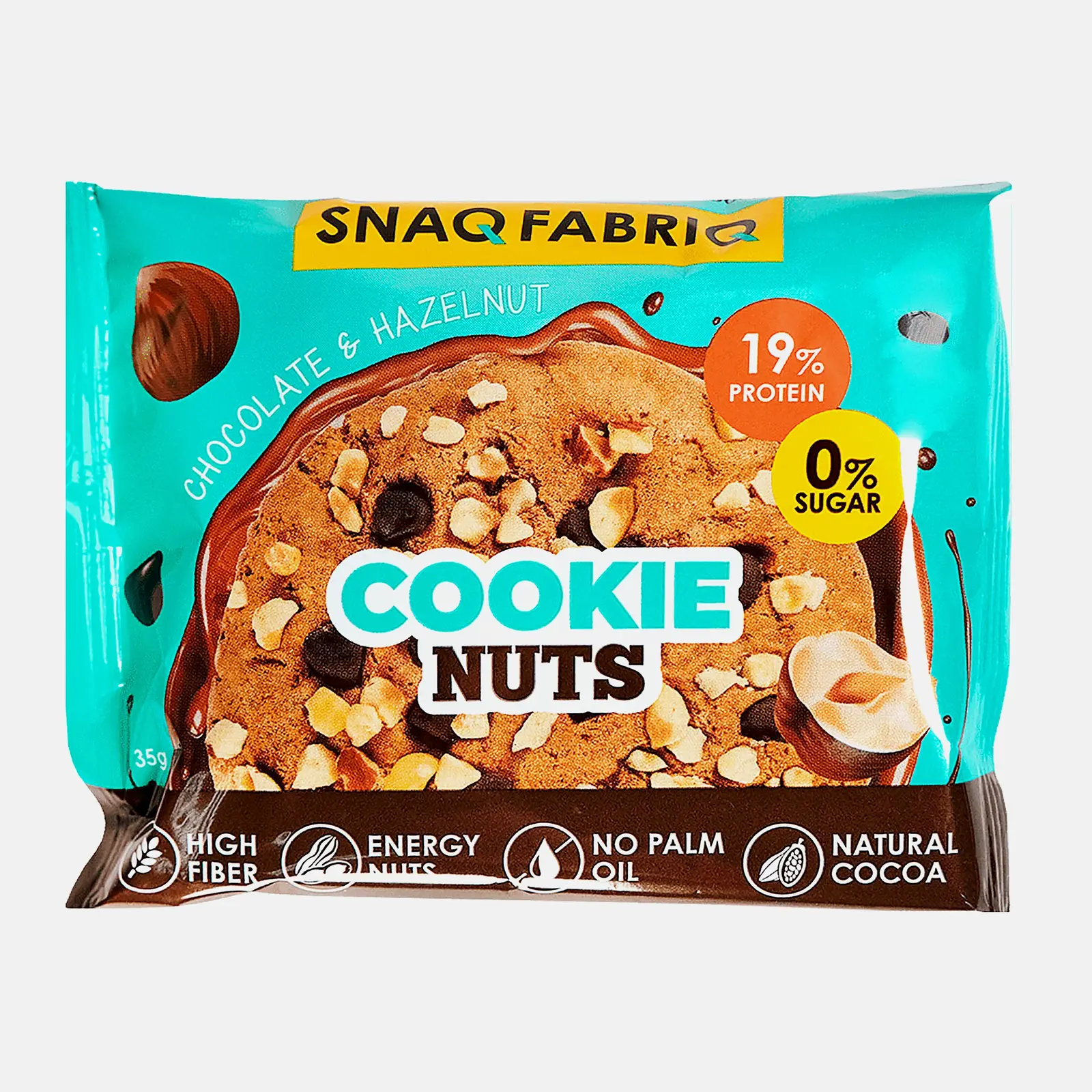 Изображение товара Печенье Snaq Fabriq глазированное шоколад фундук без сахара 35г