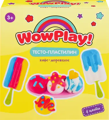 Набор для детской лепки Wow Play Кафе мороженое TA2062 177г 18*19*6.5см