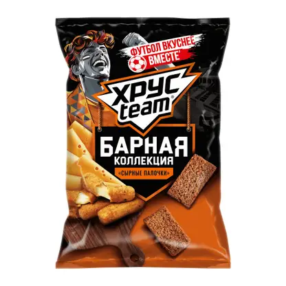 Изображение товара Сухарики Хрустим Барные со вкусом сырные палочки 70г вкусная закуска
