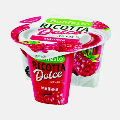 Сыр Bonfesto Рикотта Dolce Малина 40% 125г