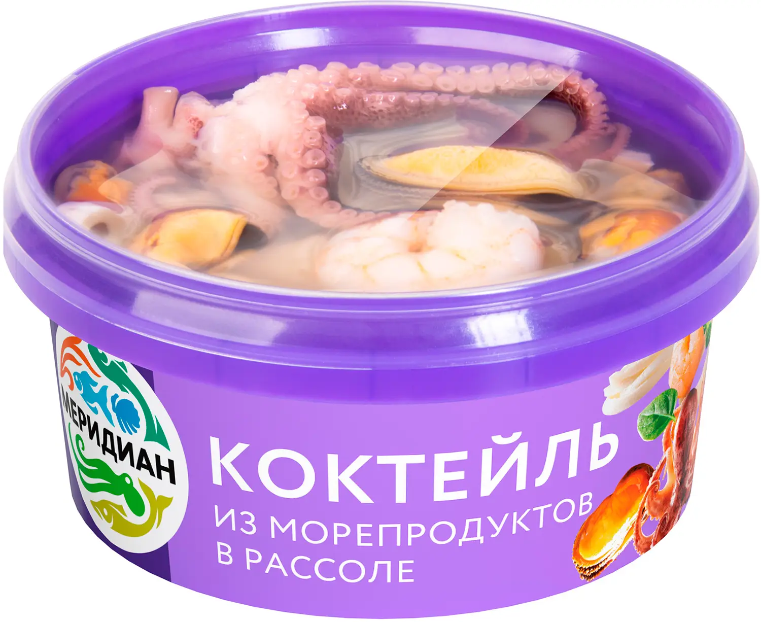 Коктейль Меридиан из морепродуктов в рассоле 180г — в каталоге на сайте  сети Магнит | Краснодар