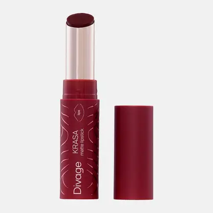 Матовая помада для губ тон 02 Бургунди Divage Krasa Matte Lipstick