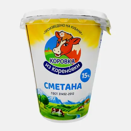 Сметана Коровка из Кореновки 15% 300г