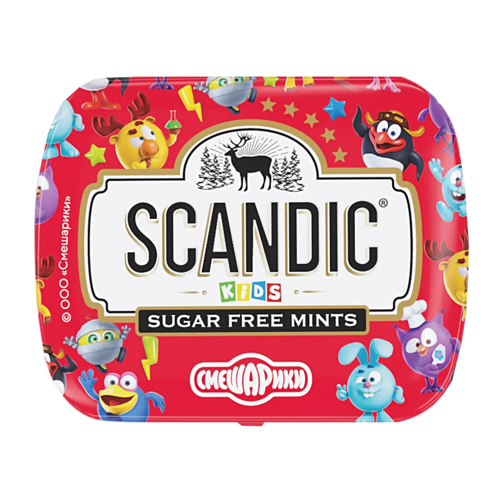 Изображение товара Драже без сахара со вкусом малины Scandic Kids 14г натуральный краситель