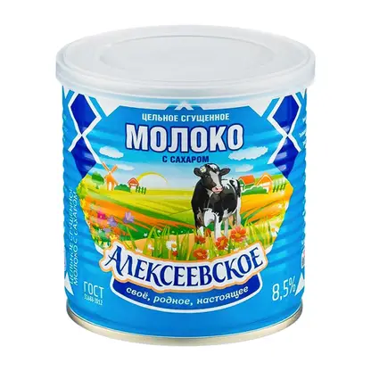 Изображение товара Молоко сгущенное Алексеевское с сахаром 8.5% 360г