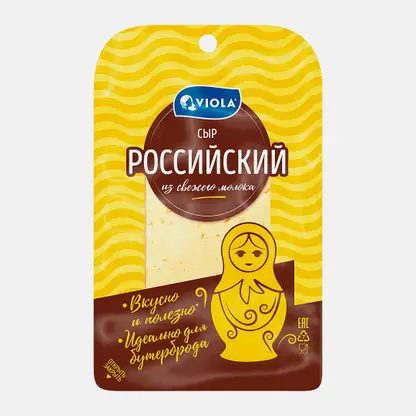 Сыр Viola Российский нарезка 50% 120г