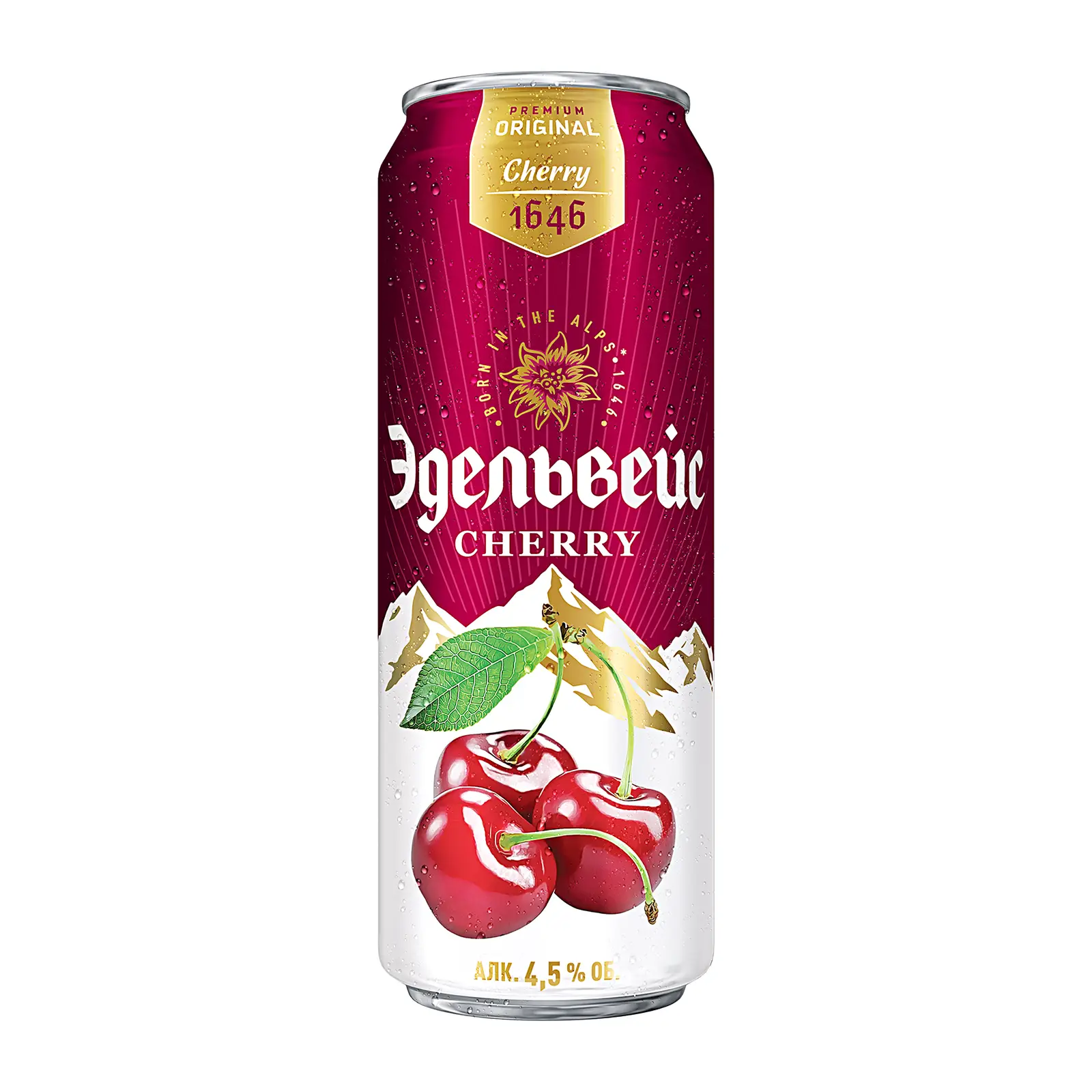 Изображение товара Пивной напиток Edelweiss Cherry 4.5% 430мл жестяная банка