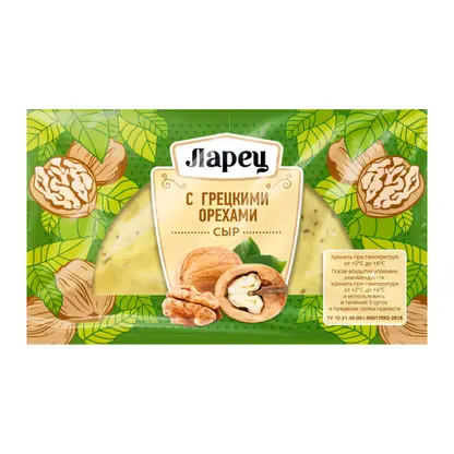 Изображение товара Сыр Ларец с грецкими орехами 45% 245г