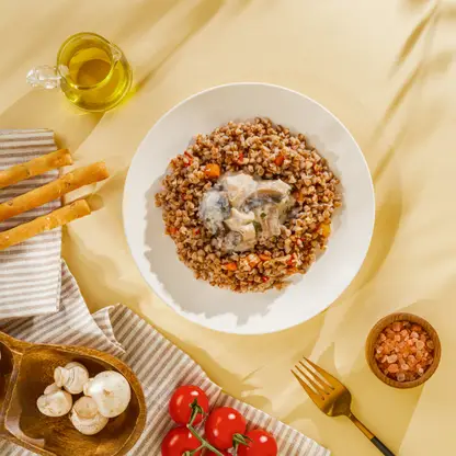 Изображение товара Гречка с куриным фрикасе М Кухня 250г