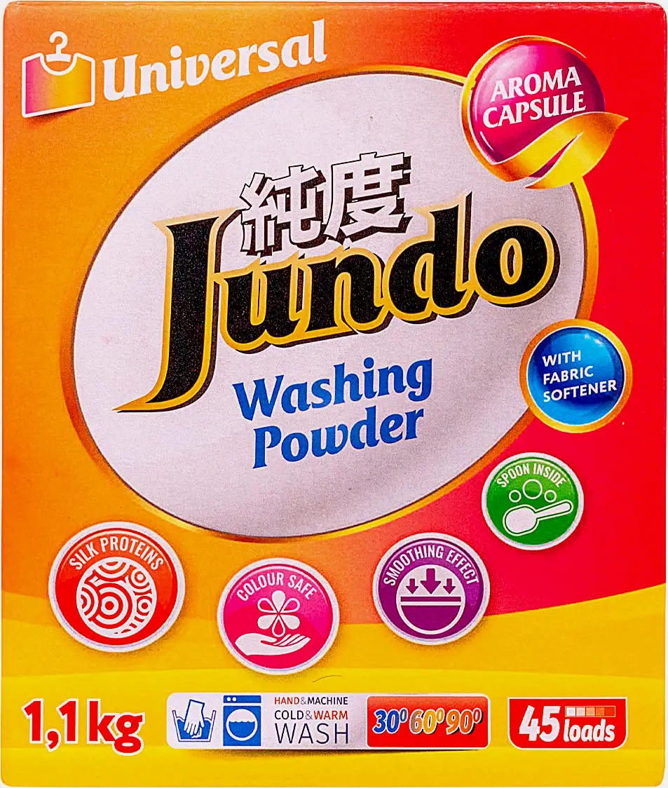 Стиральный порошок Jundo 2в1 Универсальный с кондиционером Aroma Capsule 1.1 кг