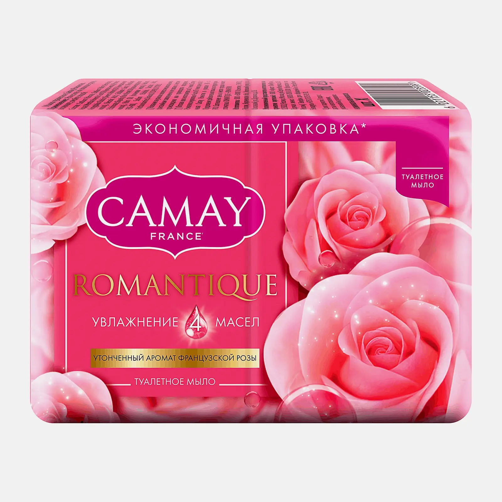 Мыло Camay Romantique с ароматом французской розы 4шт*75г Мыло Camay Romantique с ароматом французской розы 4шт*75г