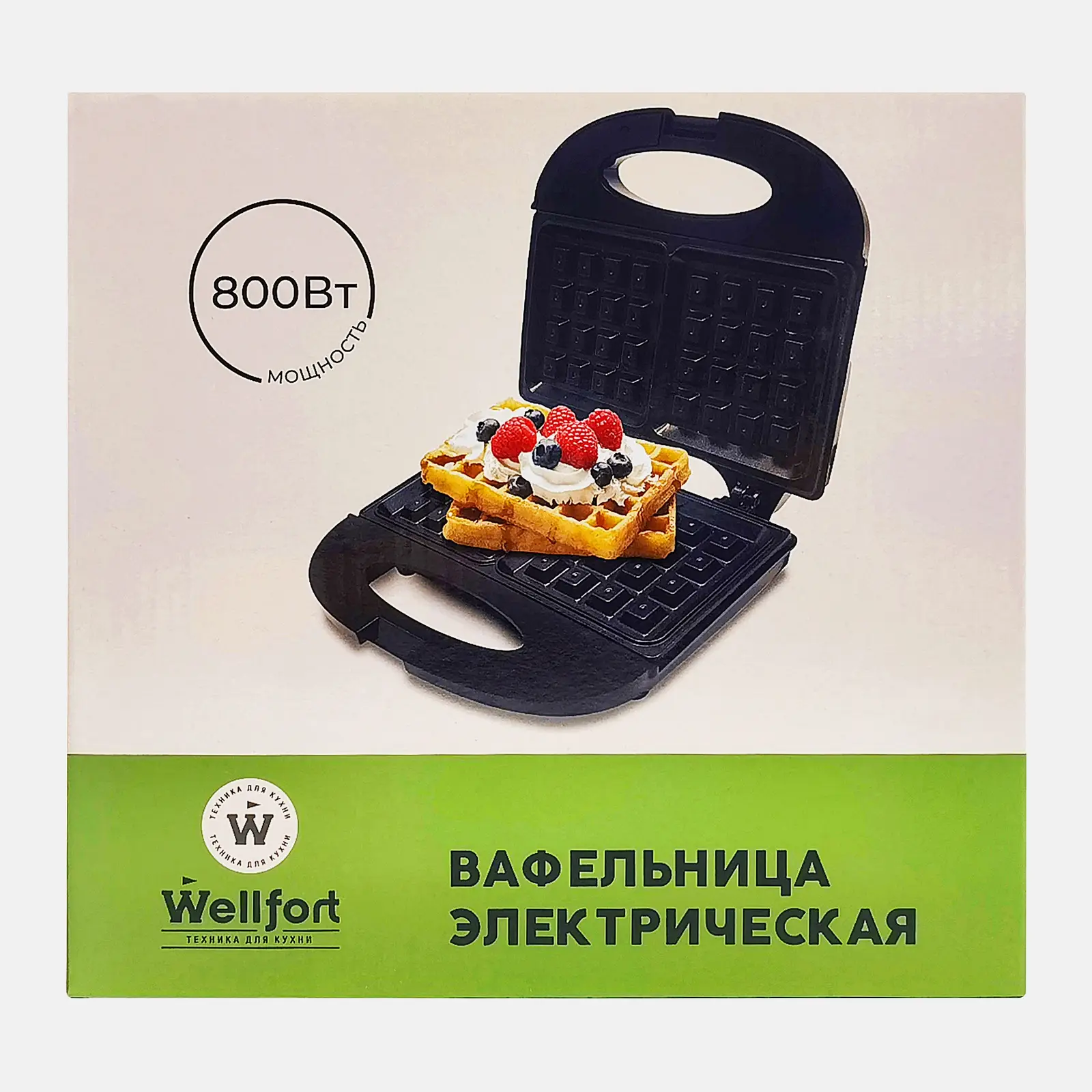 Вафельница 800Вт Wellfort