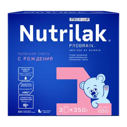 Изображение товара Смесь молочная Nutrilak Premium + 1 с 0 до 6месяцев 1.05кг Изображение товара Смесь молочная Nutrilak Premium + 1 с 0 до 6месяцев 1.05кг