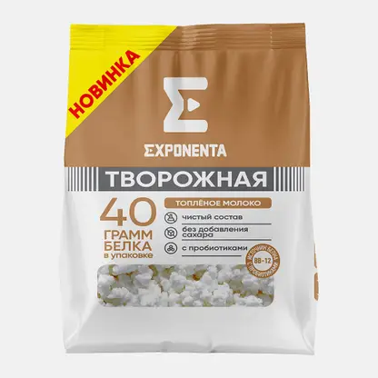 Продукт творожный высокобелковый Exponenta обезжиренный Топленое молоко 250г