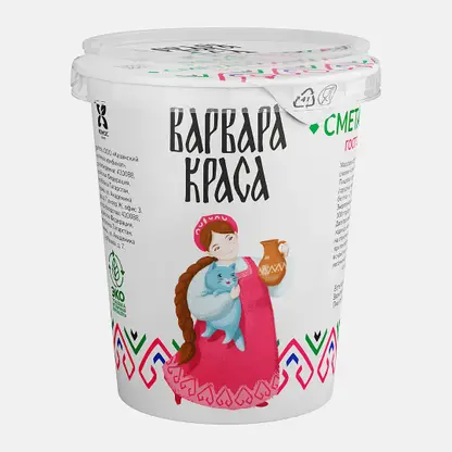 Сметана Варвара Краса 15% 300г