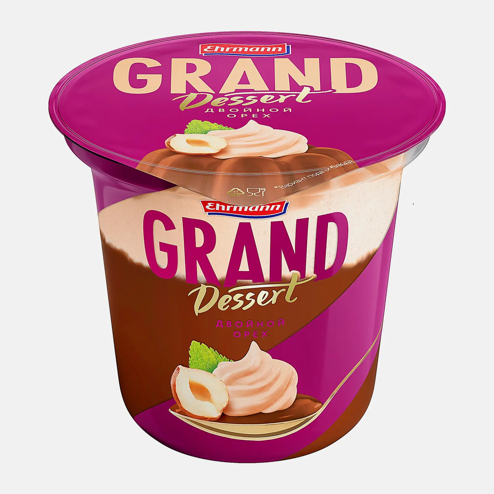 Изображение товара Пудинг Grand Dessert Фундук-шоколадный мусс 4.9% 200 г
