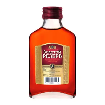 Изображение товара Коньяк Золотой резерв Российский 5 лет 40% 100мл