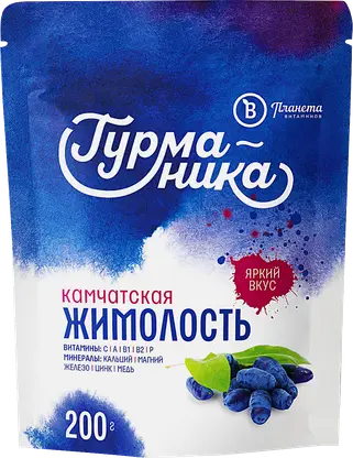 Жимолость Планета витаминов Гурманика быстрозамороженная 200г