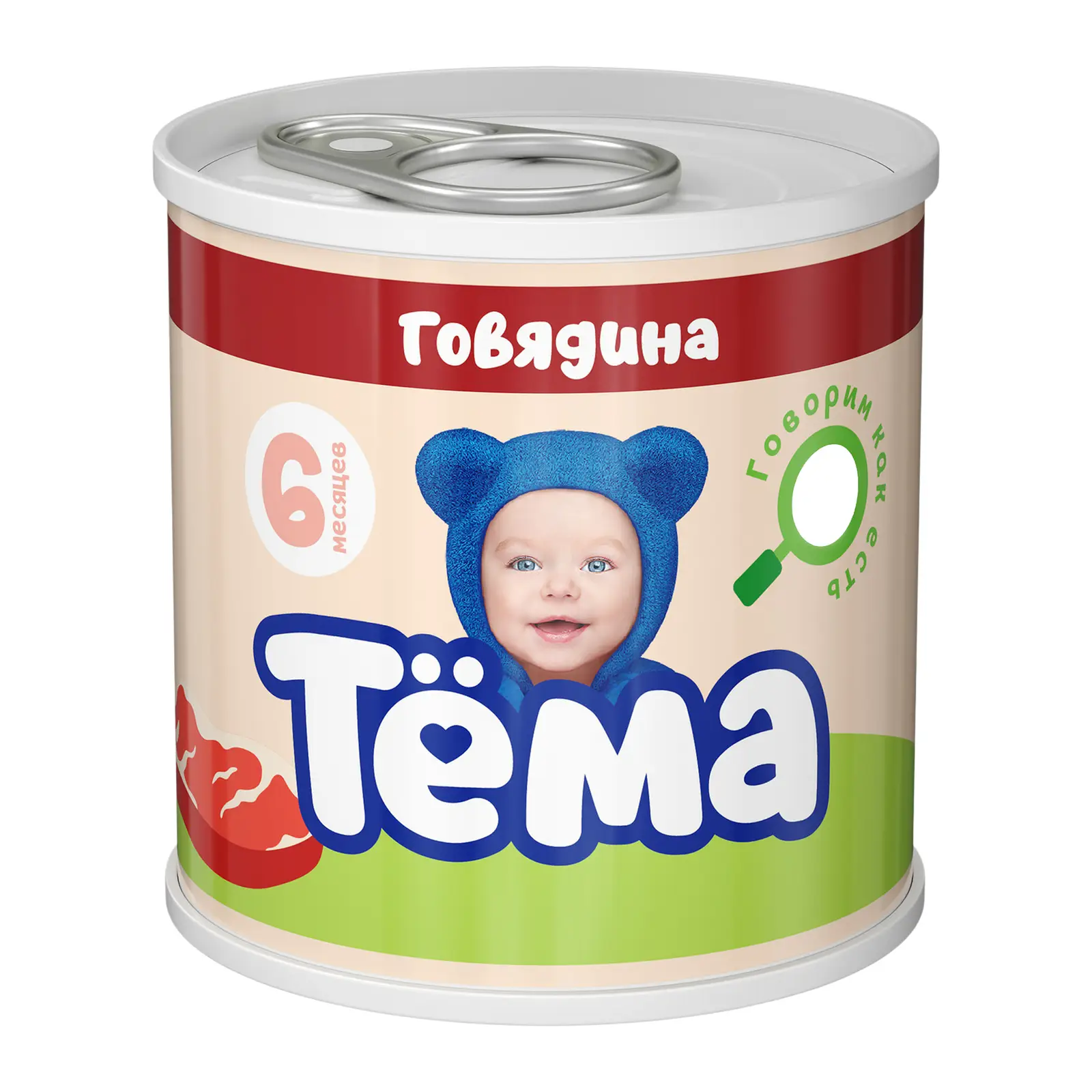 Изображение товара Пюре Тема гомогенизированное Говядина с 6 месяцев 11% 90г