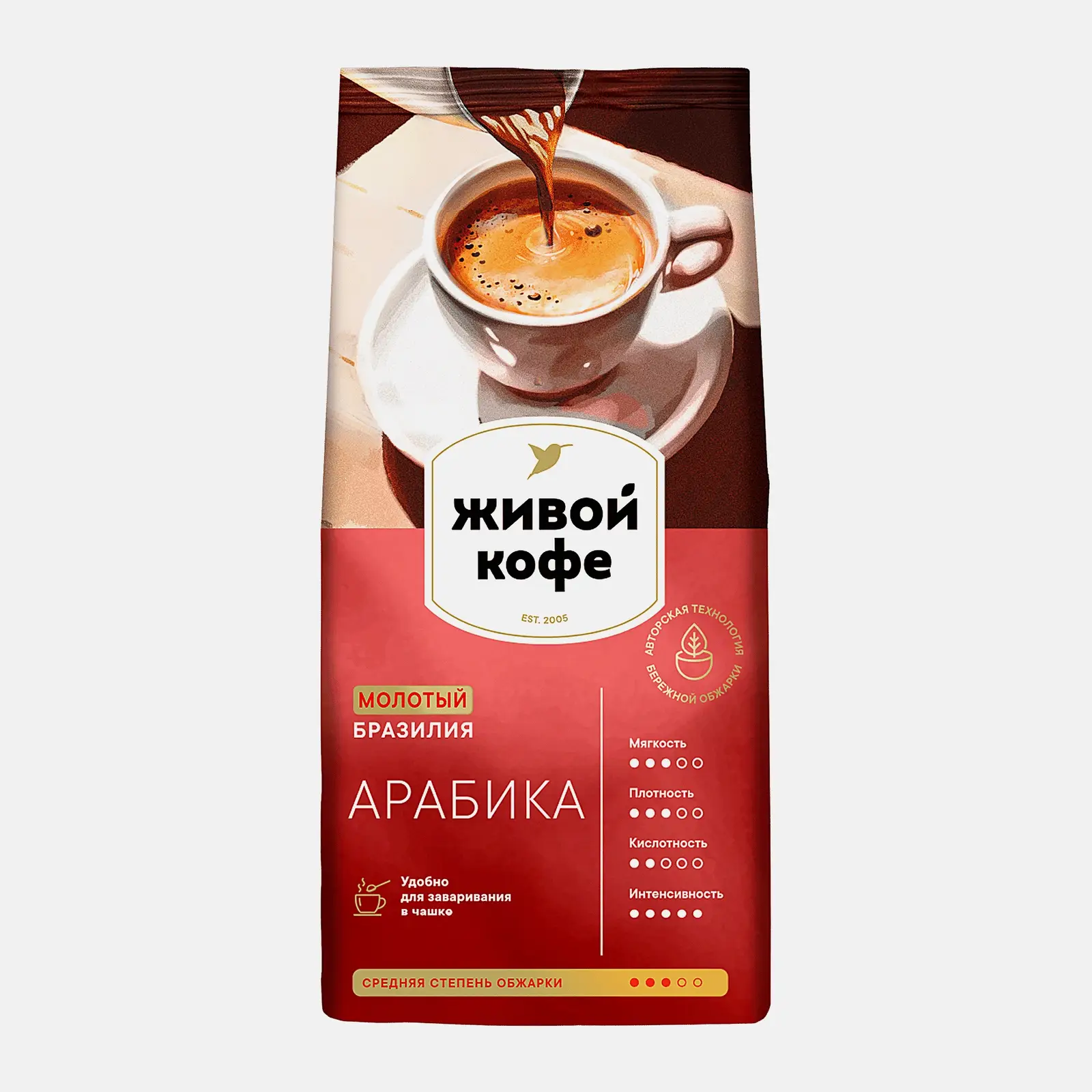Кофе молотый Живой кофе Arabica 200г