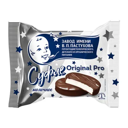 Изображение товара Десерт Завод им.В.П.Пастухова Суфле молочное в бельгийском шоколаде Original Pro 30г