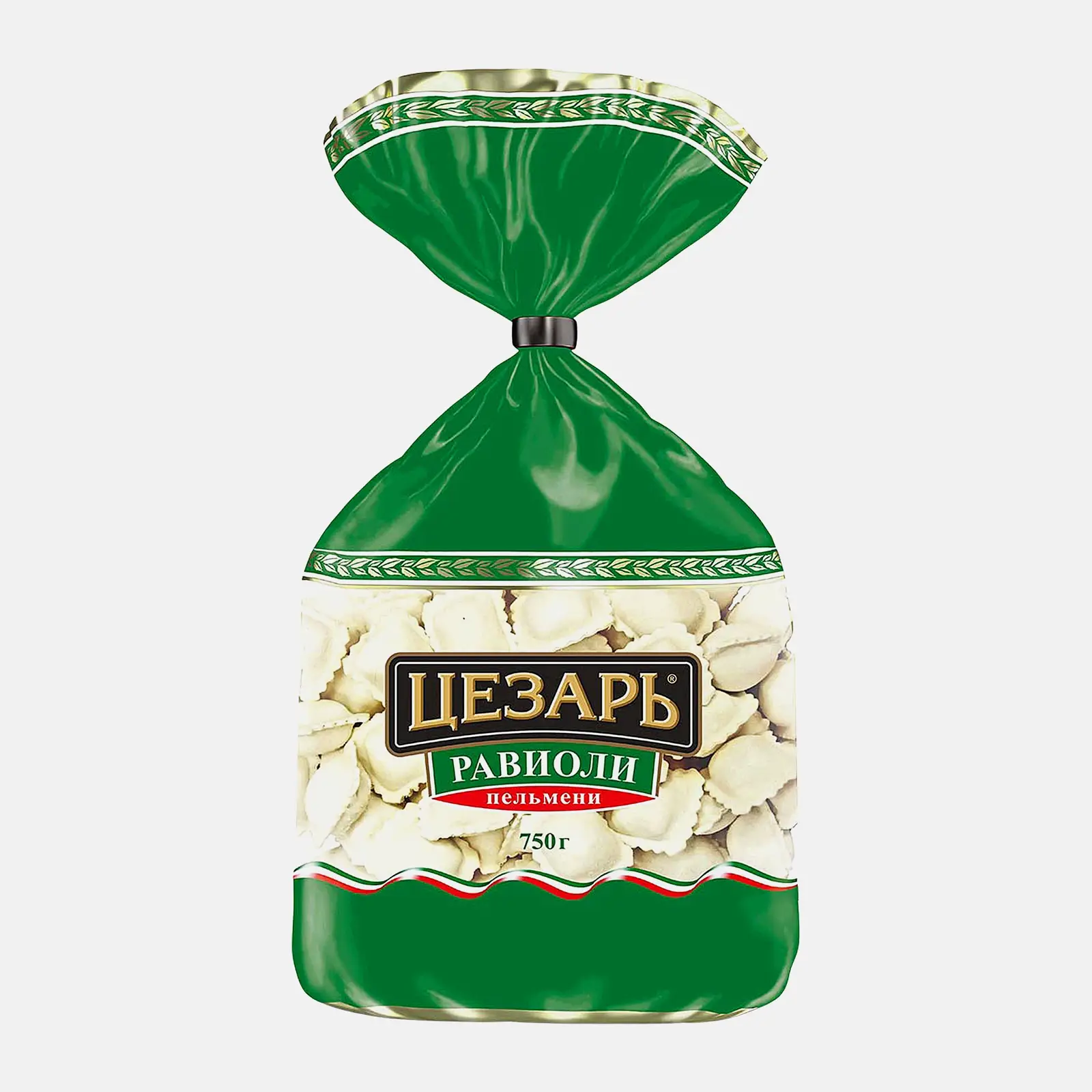 Изображение товара Пельмени Равиоли свино-говяжьи Цезарь 750г