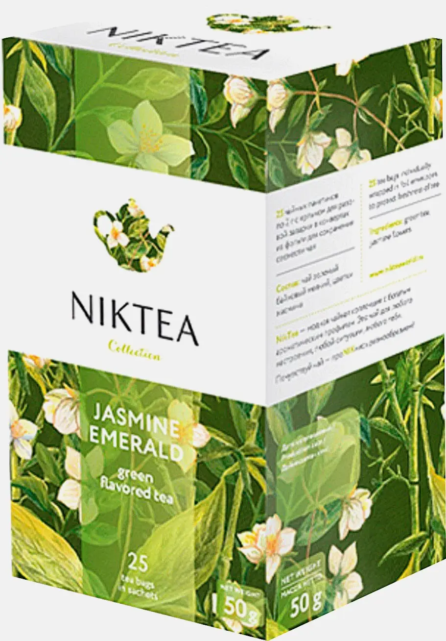 Изображение товара Чай зеленый Niktea Жасмин Эмеральд 25 пакетиков